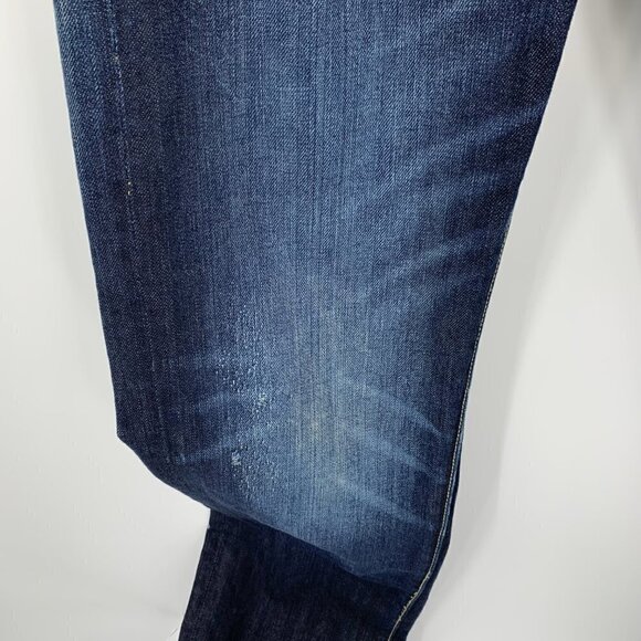 Christian Audigier embellished jeans embroidery skull stud crown blue Y2K men 32 - Picture 14 of 14